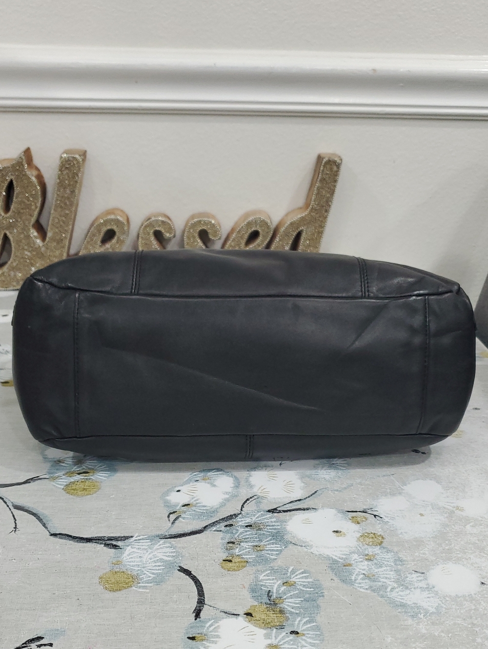 Coach Gallery East West Black Leather Tote - Picture 15 of 16